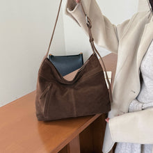 Load image into Gallery viewer, Matte Cowhide Leather Shoulder Bag – Women's Commuter Crossbody Tote | Genuine Leather Handbag