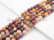 Load image into Gallery viewer, Natural Matt Smooth Round Mookaite beads, SKU#399M
