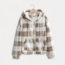 Load image into Gallery viewer, Fashionable Casual Zip-up Plush Hoodie With Long Sleeves