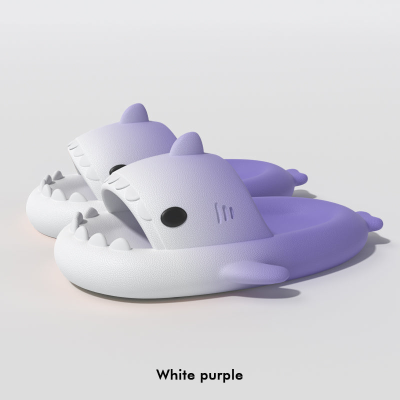 Men's Gradient Shark Slippers | EVA Non-Slip Cartoon Home Bathroom Slides