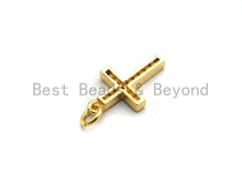 Load image into Gallery viewer, CZ Micro Pave Cross Charm Pendant, Cross charm, sku#F685
