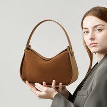 Load image into Gallery viewer, Women's Genuine Suede Leather Crossbody Bag – Vintage Style Shoulder Handbag