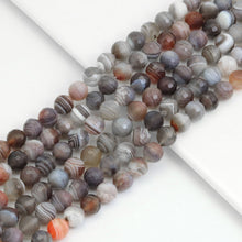 Load image into Gallery viewer, Fine Cut Botswana Agate Round Beads, Sku#U1888