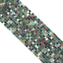 Load image into Gallery viewer, 2mm/3mm/4mm Natural Moss Agate faceted Beads, U2199