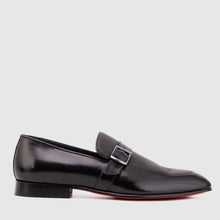 Load image into Gallery viewer, The Marquez Black Baby Buffalo &amp; Deer Leather Loafer Men Shoe