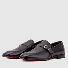 Load image into Gallery viewer, The Marquez Black Baby Buffalo &amp; Deer Leather Loafer Men Shoe