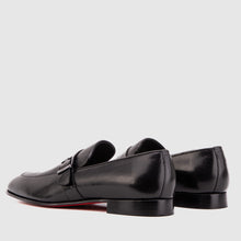 Load image into Gallery viewer, The Marquez Black Baby Buffalo &amp; Deer Leather Loafer Men Shoe