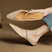 Load image into Gallery viewer, Women's Retro Leather Slingback Wedge Sandals - Premium Cowhide Platform Heels