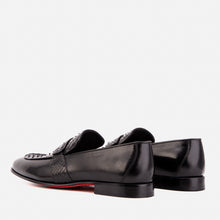 Load image into Gallery viewer, The Dorian Black Python &amp; Baby Buffalo Leather Loafer Men Shoe