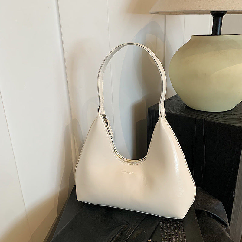 Retro Dumpling Bag - Soft PU Leather Shoulder Bag for Women