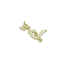 Load image into Gallery viewer, Gold Clear Baguette CZ Love Charm Pendant, Sku#LK962