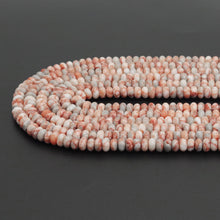 Load image into Gallery viewer, 4x6mm/5x8mm Smooth Rondelle Red Web Jasper Beads, Sku#U1907