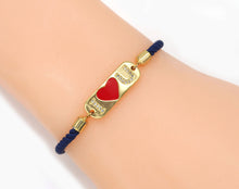 Load image into Gallery viewer, CZ Enamel I Love You  Heart Charm, Sku#LD222