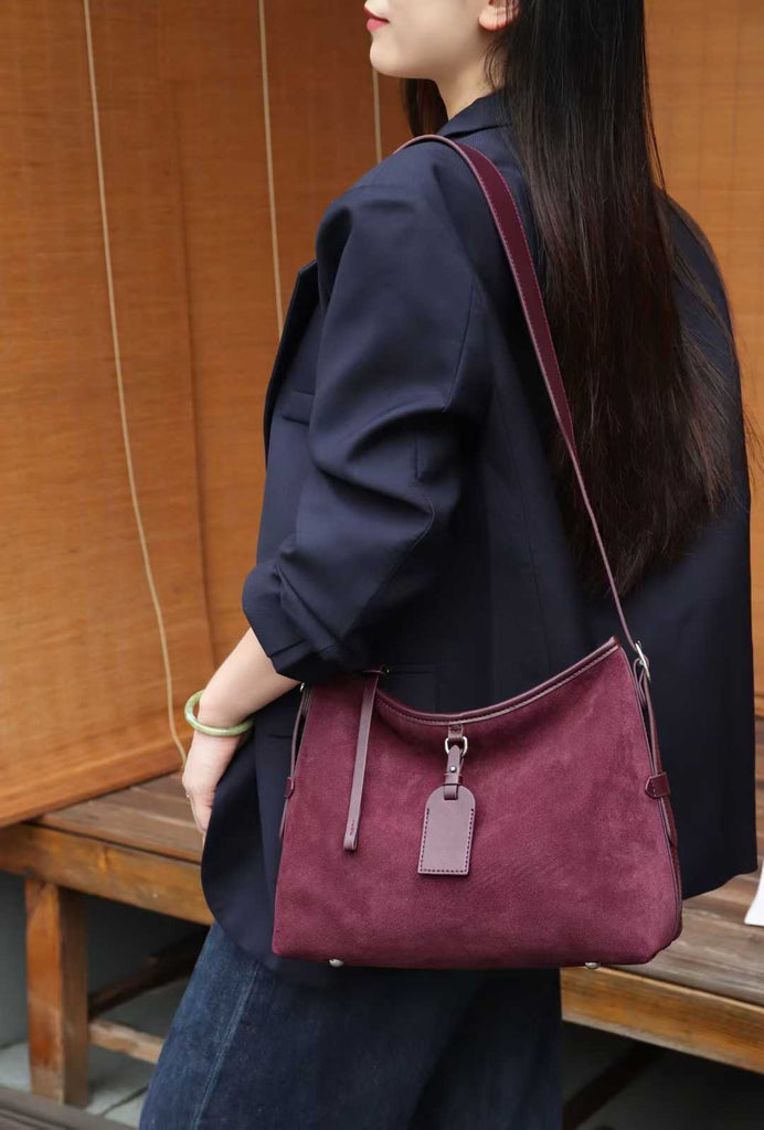 Genuine Leather Shoulder Bag - Large Capacity Handbag for Women