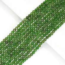 Load image into Gallery viewer, Genuine Green Diopside Round Faceted Beads, Sku#U1743c