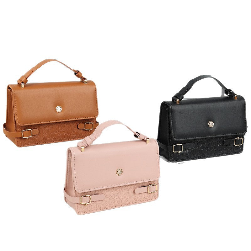 Women's Crossbody Shoulder Bag - PU Leather Minimalist Handbag with Adjustable Strap
