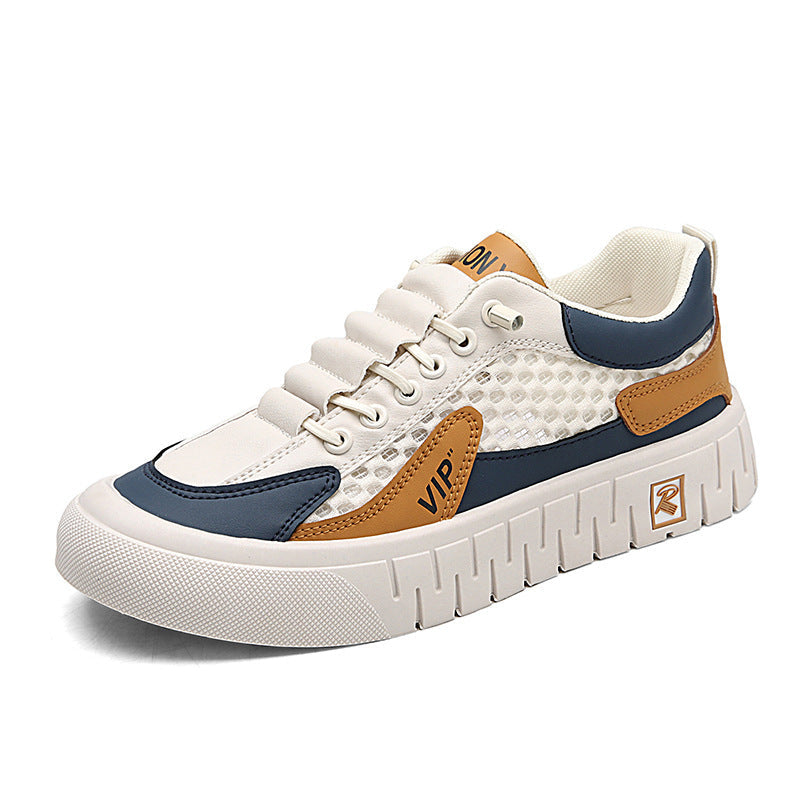 Men's Breathable Mesh Athletic Sneakers | Casual Lace-Up Shoes
