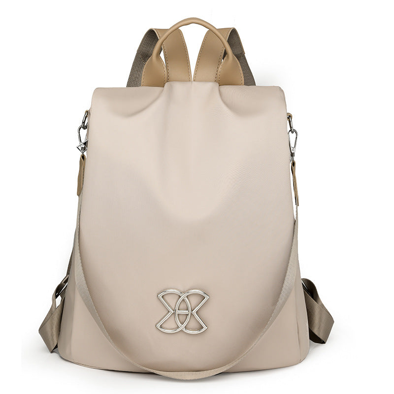 Women's Stylish Lightweight Nylon Backpack - Multi-Pocket Travel Daypack