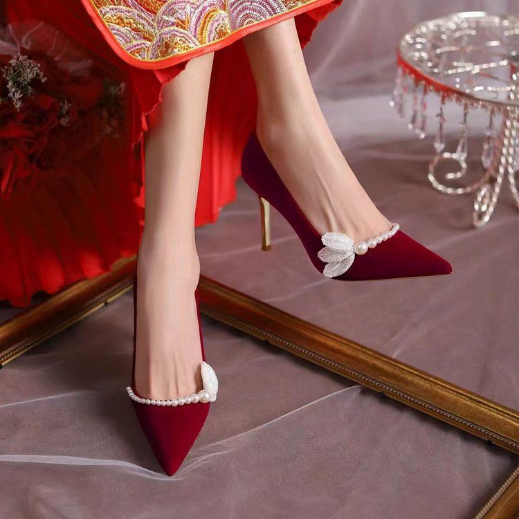 Women's Mary Jane Stiletto Heels | Open-Toe Crossover Strap Formal Shoes