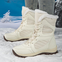 Load image into Gallery viewer, Women's Winter Snow Boots – High-Top Fleece-Lined Waterproof Lace-Up