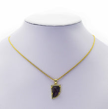 Load image into Gallery viewer, Gold Gemstone Horn Charm, Sku#LY09