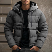 Load image into Gallery viewer, Men's Solid Color Hooded Velvet Cotton Clothes