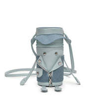 Load image into Gallery viewer, Women's Cylindrical Crossbody Phone Bag – Vintage Cartoon PU Leather Mini Shoulder Bag