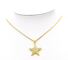 Load image into Gallery viewer, CZ Five Point Star Charm, Sku#JL90