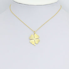 Load image into Gallery viewer, Gold Clover Shape Charm Pendant, Sku#LK1123