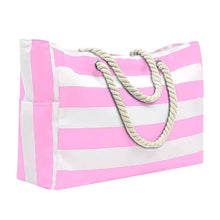 Load image into Gallery viewer, Embroidered Striped Beach Bag With Large Capacity