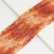 Load image into Gallery viewer, 2mm Round Faceted Orange Agate Beads, Sku#U1902