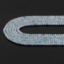 Load image into Gallery viewer, 4x6mm Genuine Aquamarine Faceted Rondelle Beads, Sku#U1651