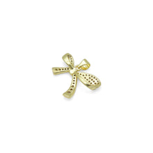 Load image into Gallery viewer, Gold Clear CZ Bowknot Charm Pendant, Sku#LK970
