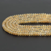 Load image into Gallery viewer, 5x8mm Rondelle Smooth Yellow Quartz Beads, Sku# U1915
