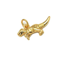Load image into Gallery viewer, Gold Dinsaur Charm, Sku#LK584