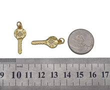 Load image into Gallery viewer, CZ North Star On Key Shape Charm, Sku#LK615