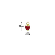 Load image into Gallery viewer, Red black clear green blue crystal Heart Charm Pendant, Sku#LD707