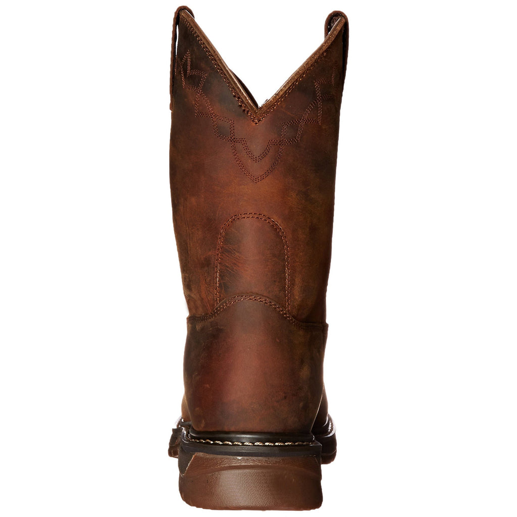 Men's Slip-On Motorcycle Boots | Round Toe Low Square Heel Elastic Cuff Winter Boots