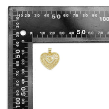 Load image into Gallery viewer, CZ Gold Filigree Fe Heart Charm, Sku#LK912