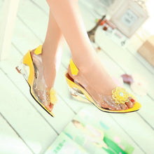 Load image into Gallery viewer, Women's Transparent Crystal Peep Toe High Heels - Summer Clear Sandals
