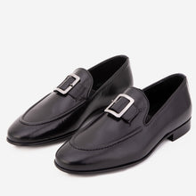 Load image into Gallery viewer, The Astoria Black Buffalo Leather Men’s Loafer