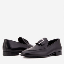 Load image into Gallery viewer, The Astoria Black Buffalo Leather Men’s Loafer