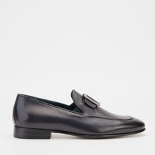 Load image into Gallery viewer, The Astoria Navy Buffalo Leather Men’s Loafer