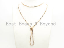 Load image into Gallery viewer, 60 EXTRA Long Hand Knotted  Neutral Color Crystal Necklace, Double Wrap Necklace, Gold Beige Color 2x4mm Rondelle Crystal Beads, SKU#D20