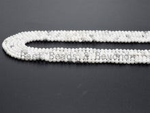 Load image into Gallery viewer, 2mm/3mm Natural Faceted Round Howlite beads, Natural White G
