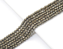 Load image into Gallery viewer, High Quality Genuine Pyrite Faceted Round Beads, 2mm/3mm, Sku#UA298