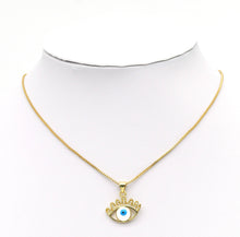 Load image into Gallery viewer, CZ Enamel Evil Eye Charm, Sku#JL97
