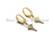 Load image into Gallery viewer, North Star Huggie Earrings,9x31mm, sku#J71