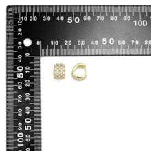 Load image into Gallery viewer, Tiny CZ Thick Band Hoop Earrings, Sku#A294