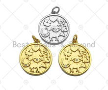 Load image into Gallery viewer, Pave Elephant Heart Evil Eye Shamrock Lucky Charm,sku#L383